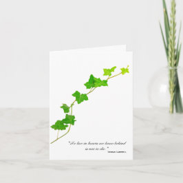 Tarjeta De Agradecimiento Gracias por la simpatía del Vine Inglés Verde