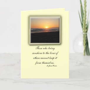 Tarjeta De Agradecimiento Gracias por la sol