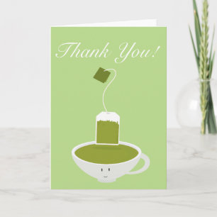 Tarjeta De Agradecimiento Gracias por la taza de té verde