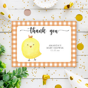 Tarjeta De Agradecimiento Gracias por la tierna fiesta de baby shower del po
