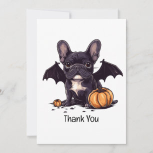 Tarjeta De Agradecimiento Gracias por las calabazas de los murciélagos franc