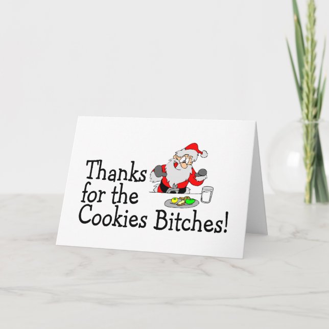Tarjeta De Agradecimiento Gracias Por Las Cookies (Anverso)