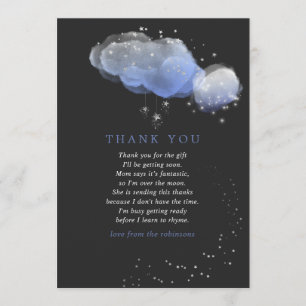 Tarjeta De Agradecimiento Gracias por las Estrellas de Agua de la Noche del 