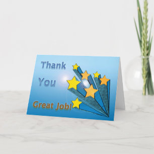Tarjeta De Agradecimiento Gracias por las grandes estrellas de la grabación
