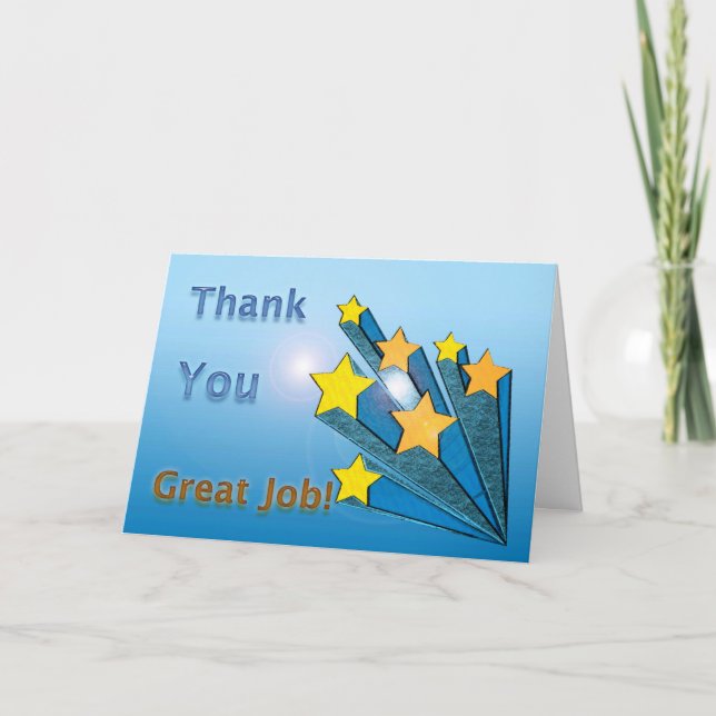 Tarjeta De Agradecimiento Gracias por las grandes estrellas de la grabación  (Anverso)
