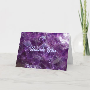 Tarjeta De Agradecimiento Gracias por los cristales púrpura joyas