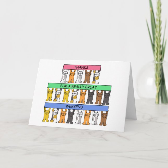 Tarjeta De Agradecimiento Gracias por los grandes gatos Personalizados de fi (Anverso)