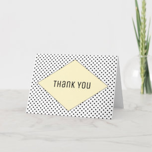 Tarjeta De Agradecimiento Gracias por los puntos amarillos de la polka moder