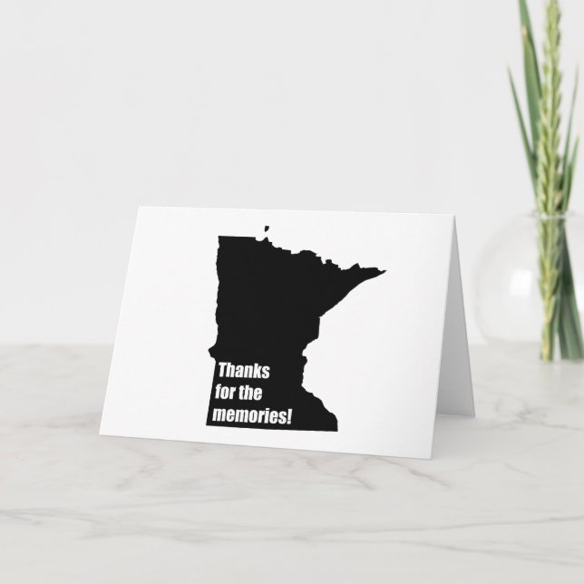 Tarjeta De Agradecimiento Gracias por los Recuerdos Minnesota (Anverso)