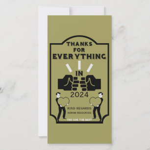 Tarjeta De Agradecimiento Gracias Por Los Recursos Humanos