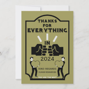 Tarjeta De Agradecimiento Gracias Por Los Recursos Humanos