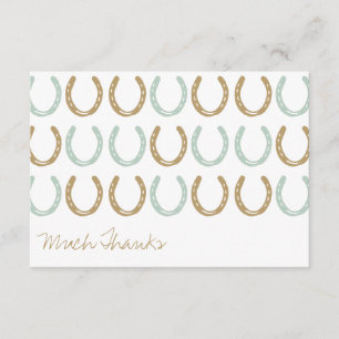 Tarjeta De Agradecimiento Gracias por los zapatos de caballo con temática ec