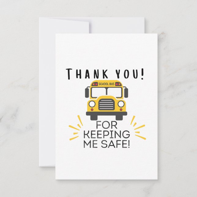 Tarjeta De Agradecimiento Gracias por mantenerme seguro como conductor de au (Anverso)