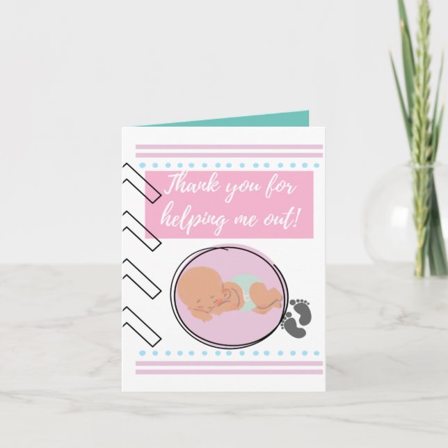 Tarjeta De Agradecimiento Gracias por nacer para Doulas, comadronas y enferm (Anverso)