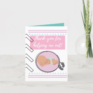 Tarjeta De Agradecimiento Gracias por nacer para Doulas, comadronas y enferm