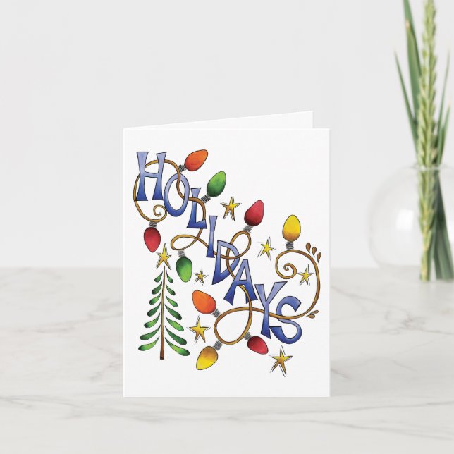 Tarjeta De Agradecimiento Gracias por Navidad Vintage (Anverso)