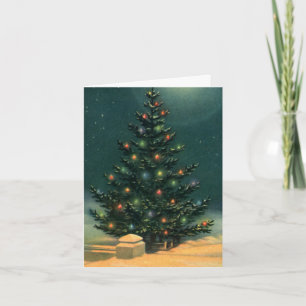 Tarjeta De Agradecimiento Gracias por Navidad Vintage