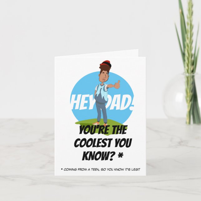 Tarjeta De Agradecimiento ¡Gracias por papá! Día del padre (Anverso)