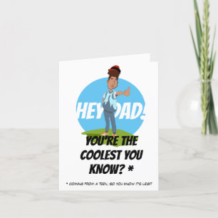 Tarjeta De Agradecimiento ¡Gracias por papá! Día del padre