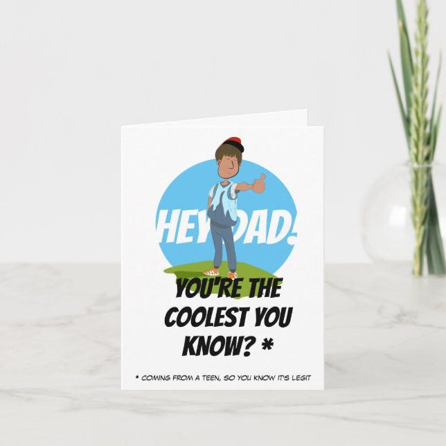 Tarjeta De Agradecimiento ¡Gracias por papá! Día del padre (Anverso)