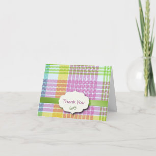 Tarjeta De Agradecimiento Gracias por Plaid
