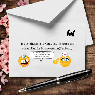 Tarjeta De Agradecimiento Gracias por reírme de mis terribles Chistes