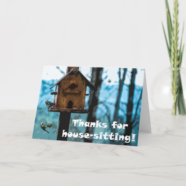 Tarjeta De Agradecimiento Gracias por sentarse en casa (Anverso)
