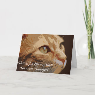 Tarjeta De Agradecimiento Gracias por sentarse en los gatitos