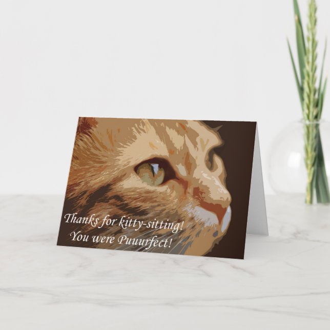 Tarjeta De Agradecimiento Gracias por sentarse en los gatitos (Anverso)