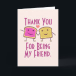 Tarjeta De Agradecimiento Gracias Por Ser Mi Amigo<br><div class="desc">"Gracias por ser mi amigo" amistad gracias tarjeta de felicitación</div>