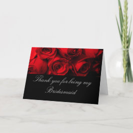 Tarjeta De Agradecimiento "Gracias por ser mi dama de honor" - Bouquet de ro