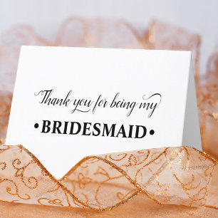 Tarjeta De Agradecimiento Gracias por ser mi fiesta de boda de dama de honor