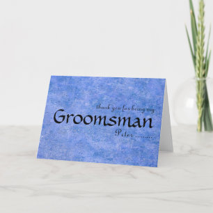 Tarjeta De Agradecimiento Gracias por ser mi Groomsman