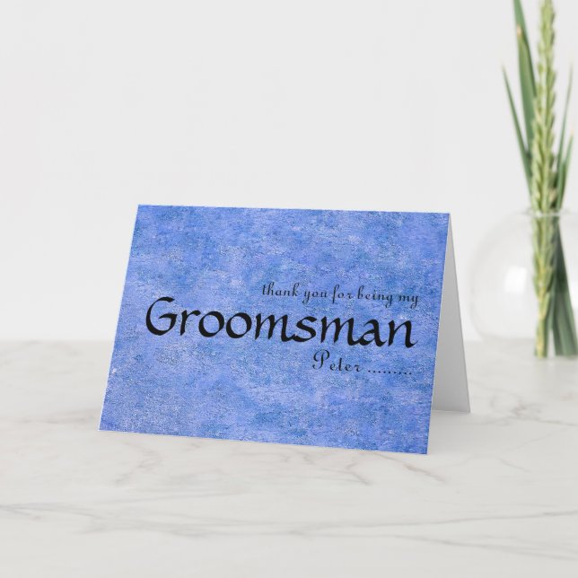 Tarjeta De Agradecimiento Gracias por ser mi Groomsman (Anverso)