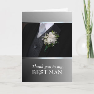 Tarjeta De Agradecimiento Gracias por ser mi mejor hombre - Personalizar