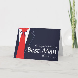 Tarjeta De Agradecimiento Gracias por ser mi mejor hombre Tuxedo
