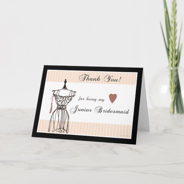Tarjeta De Agradecimiento Gracias por ser mi novia Mannequin (Anverso)