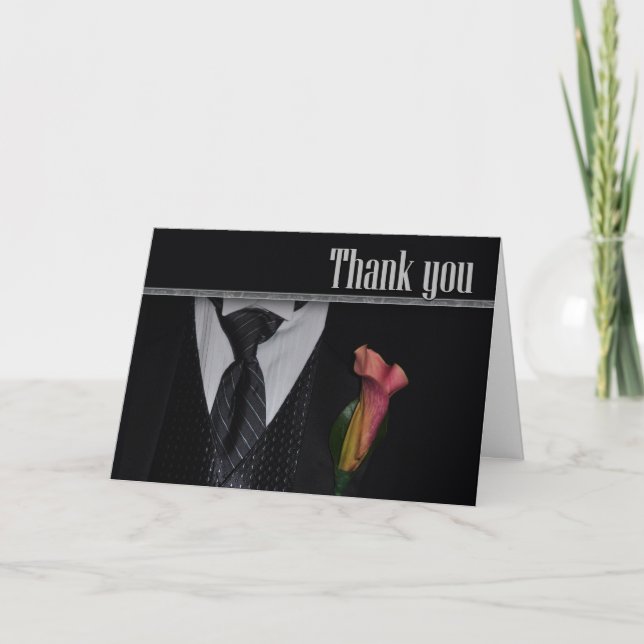 Tarjeta De Agradecimiento Gracias por ser mi novio (Anverso)