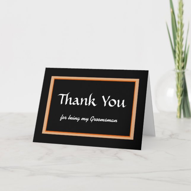 Tarjeta De Agradecimiento Gracias, por ser mi padrino de boda (Anverso)