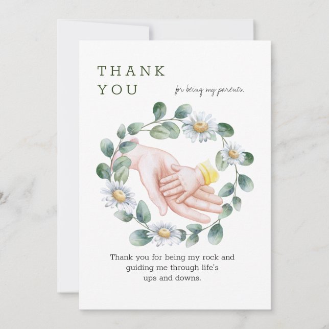 Tarjeta De Agradecimiento Gracias por ser mi rock (Anverso)