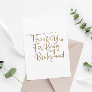 Tarjeta De Agradecimiento Gracias Por Ser Mi Típografía De La Novia Blanca