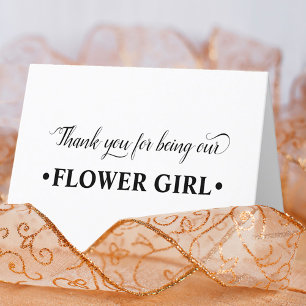 Tarjeta De Agradecimiento Gracias por ser nuestra niña de las flores en nues