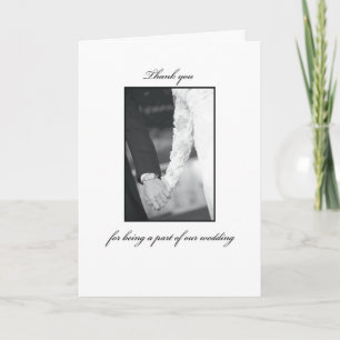Tarjeta De Agradecimiento Gracias por ser parte de nuestra boda