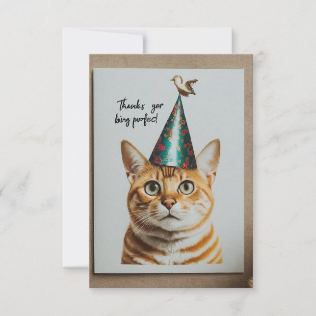 Tarjeta De Agradecimiento "Gracias por ser perfecto" (Anverso)