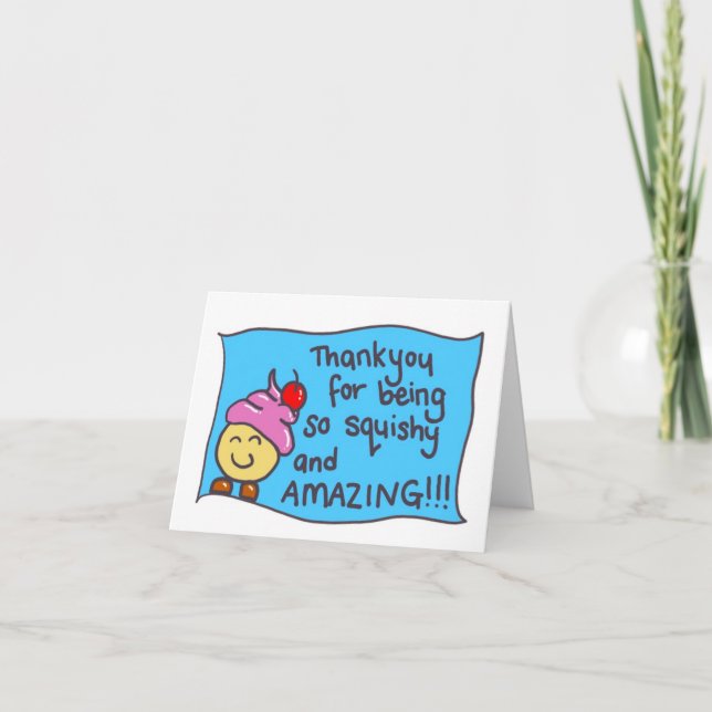 Tarjeta De Agradecimiento Gracias por ser tan escuálido y asombroso (Anverso)