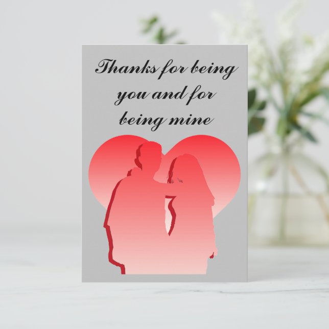 Tarjeta De Agradecimiento Gracias por ser tú (Anverso de pie)