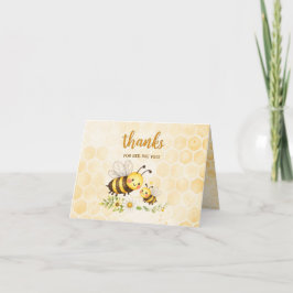 Tarjeta De Agradecimiento Gracias por ser tú, ducha de bebé abeja