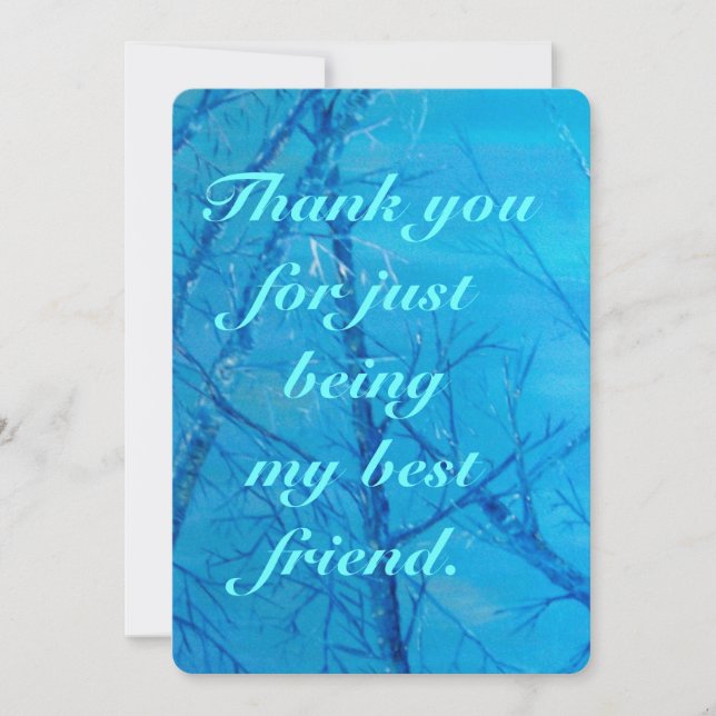 Tarjeta De Agradecimiento Gracias por ser un amigo (Anverso)