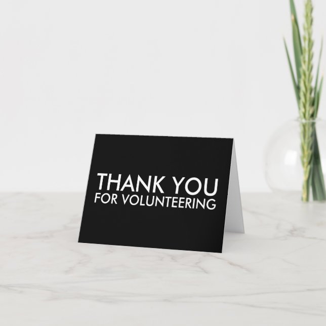 Tarjeta De Agradecimiento gracias por ser voluntario (Anverso)
