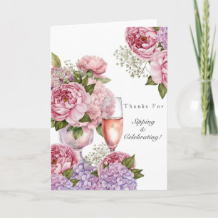 Tarjeta De Agradecimiento Gracias por Sorber & Celebrar floral